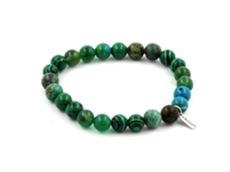 Pulseira De Crisocola Ágata Verde Turquesa Africana Malaquita 8 Mm Nostalgia88