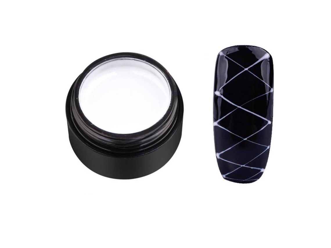 Gel De Unha Para Desenhar Linhas E Puxar Seda 5ml - Esmalte De Pintura Em Pontes E Linhas (branco)