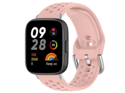 Bracelete para Redmi Watch 3 Esportivo Silicone com Fivela Prateada Rosa XIAOMOYU