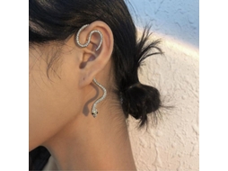 2026 aretes Retrô Simples em Forma de Cobra Personalizados Sem Perfuração 2 Peças de Liga e Broca de Vidro