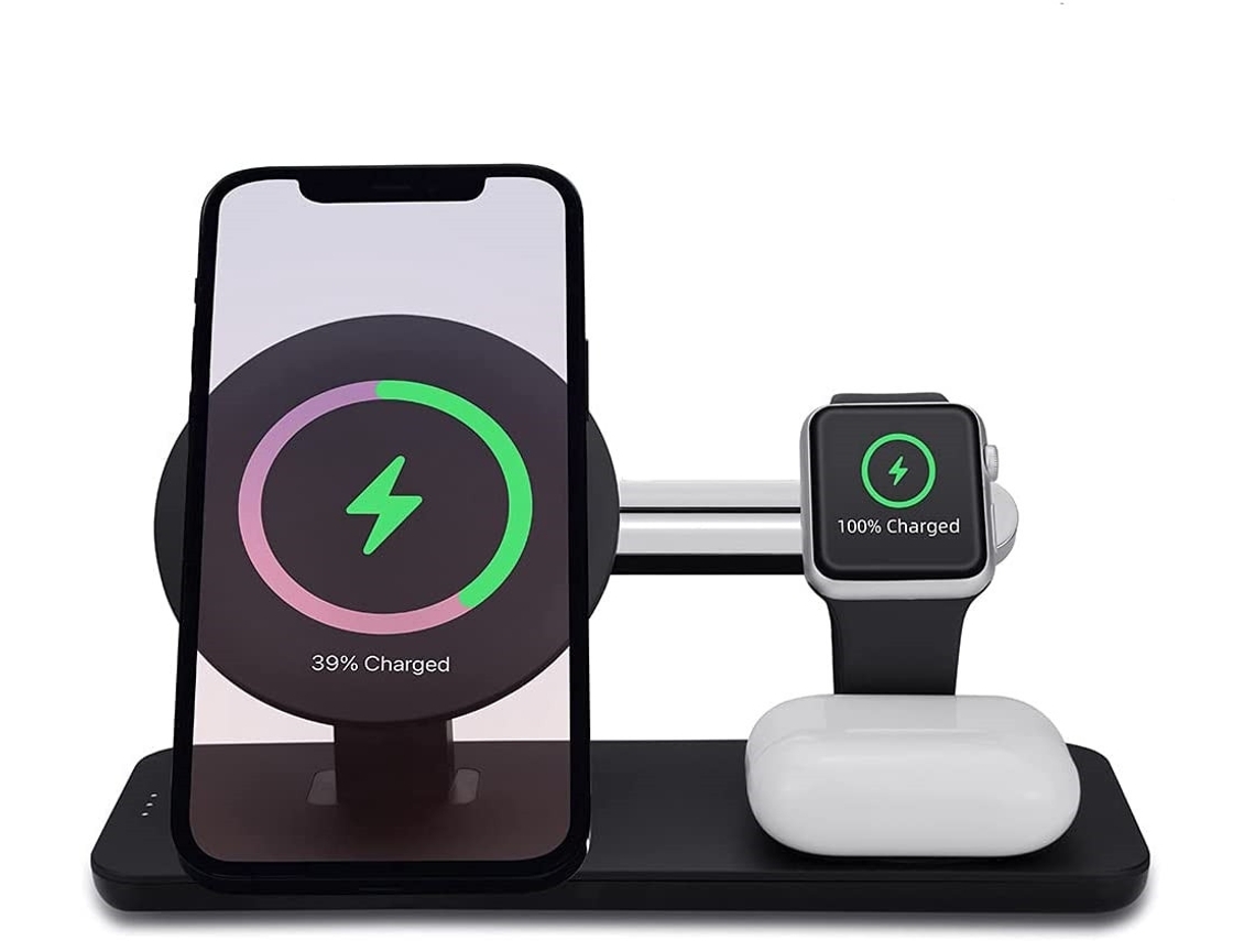 Carregador Sem Magsafe Estação para iPhone 12 YIZHOOD Magnética Preto