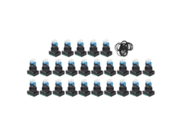 Kit De Interruptor Push Button Com Luz Ac 0‑240v 5a Para Equipamentos E Máquinas 25pçs