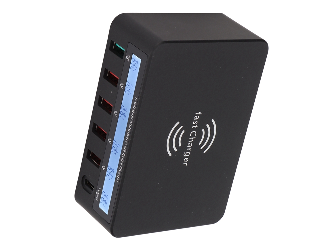 Estação de Carregamento USB EOOCOO com 6 Portas, Carregamento Rápido 40W