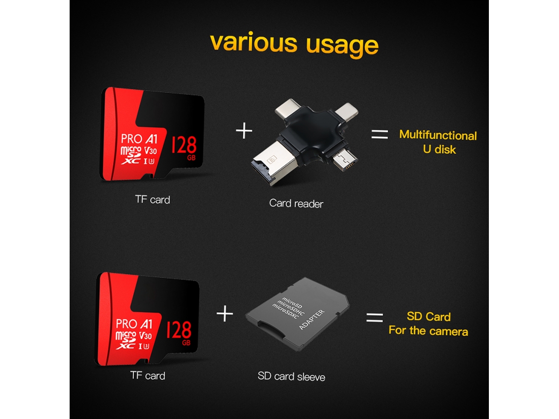 Cartão de Memória LAXISCREED 128gb Pro Sdxc Tf