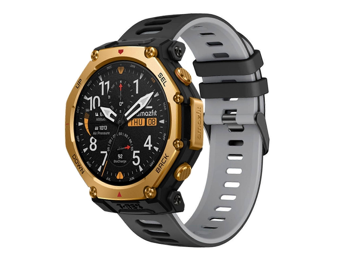 Pulseira De Silicone Bicolor Com Fivela Preta Para Amazfit T-rex 3 Pro