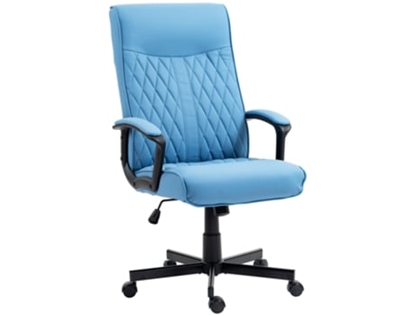 Cadeira de Escritório Pu Espuma Nylon e Aço Cor Azul 65X65X102-112 5 Cm VINSETTO