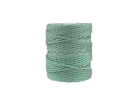 Cordão Trançado De Polipropileno 200 M 5 Mm X 200 M Branco/verde, Accumaster.