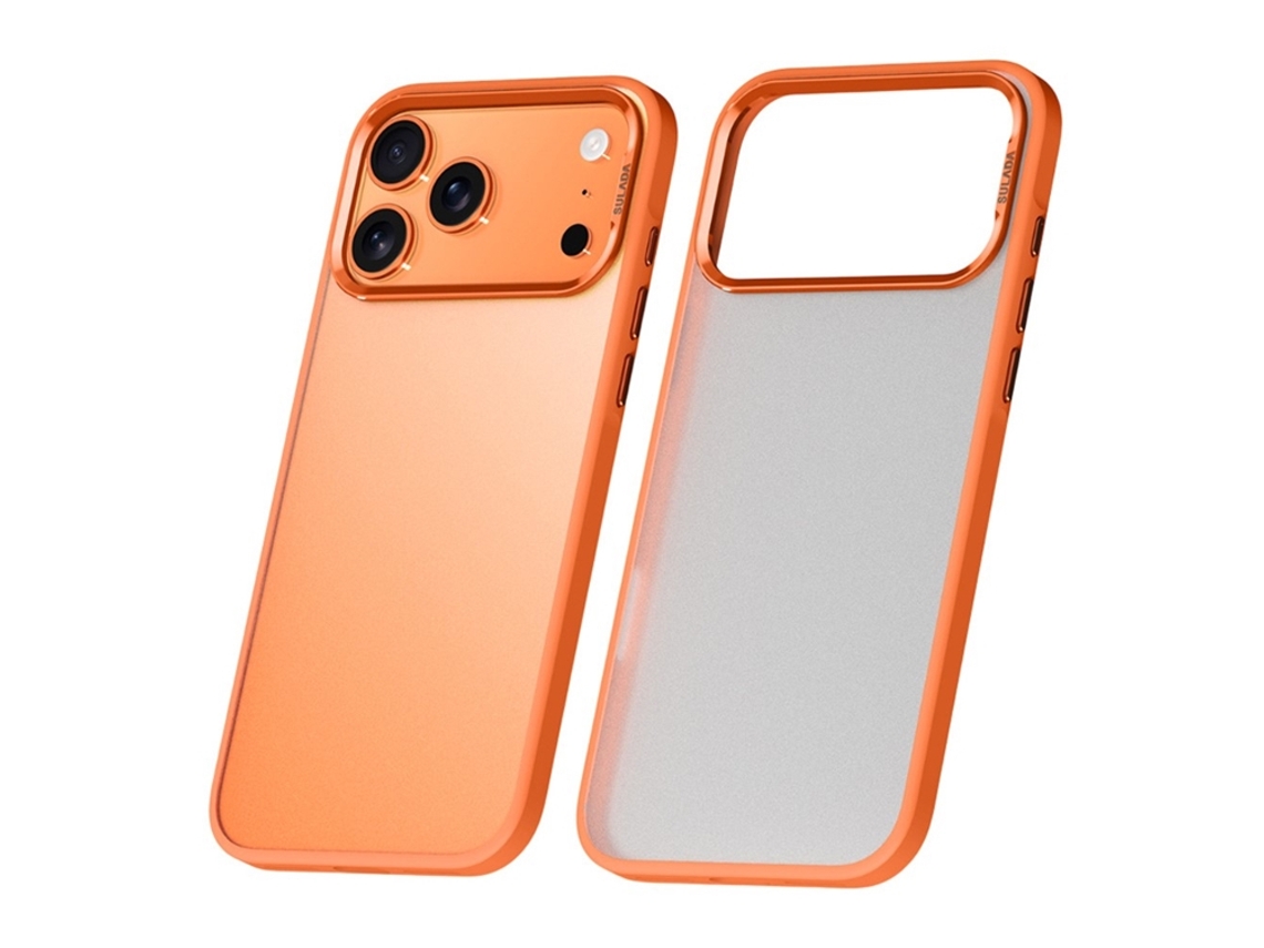 Capa Móvel Sulada Para Iphone 17 Pro Mate À Prova De Choque - Laranja