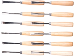 Conjunto de 12 Formões para Madeira, Ferramenta de Aço para Entalhe em Madeira, Ideal para Artesanato e Escultura. SFUSHOS