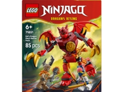 Lego Ninjago 71851 Pacote De Combate: O Robô Dragão Do Kai - Brinquedo De Construção 6 Anos