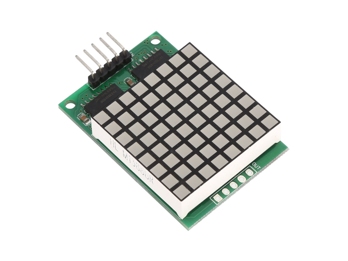 Módulo de Pantalla Led Roja de Matriz 8x8 com Píxeles 3.0 Punto
