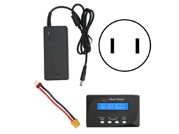 Carregador de bateria de lítio com equalizador, 2 LEDs, 100-240V, para drone