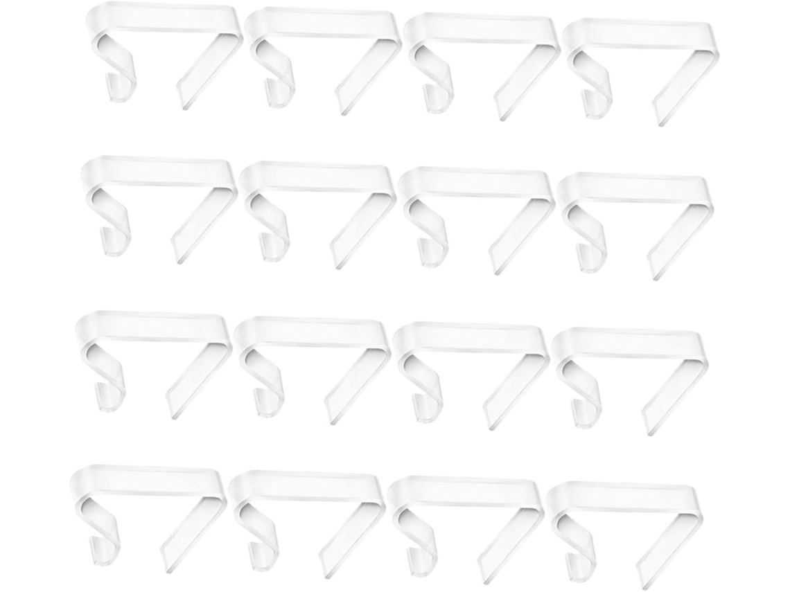 Conjunto de 48 prendedores de toalha de mesa em acrílico transparente