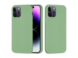Capa De Silicone Para Iphone 14 Pro - Cor Sólida, Proteção Fina E Antiaderente - Verde Menta