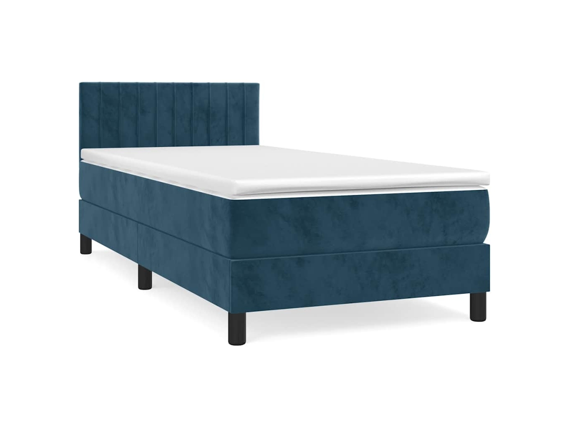 Box Spring Bed, Box Spring Beds Vidaxl Azul Veludo (80 X 200 Cm)
