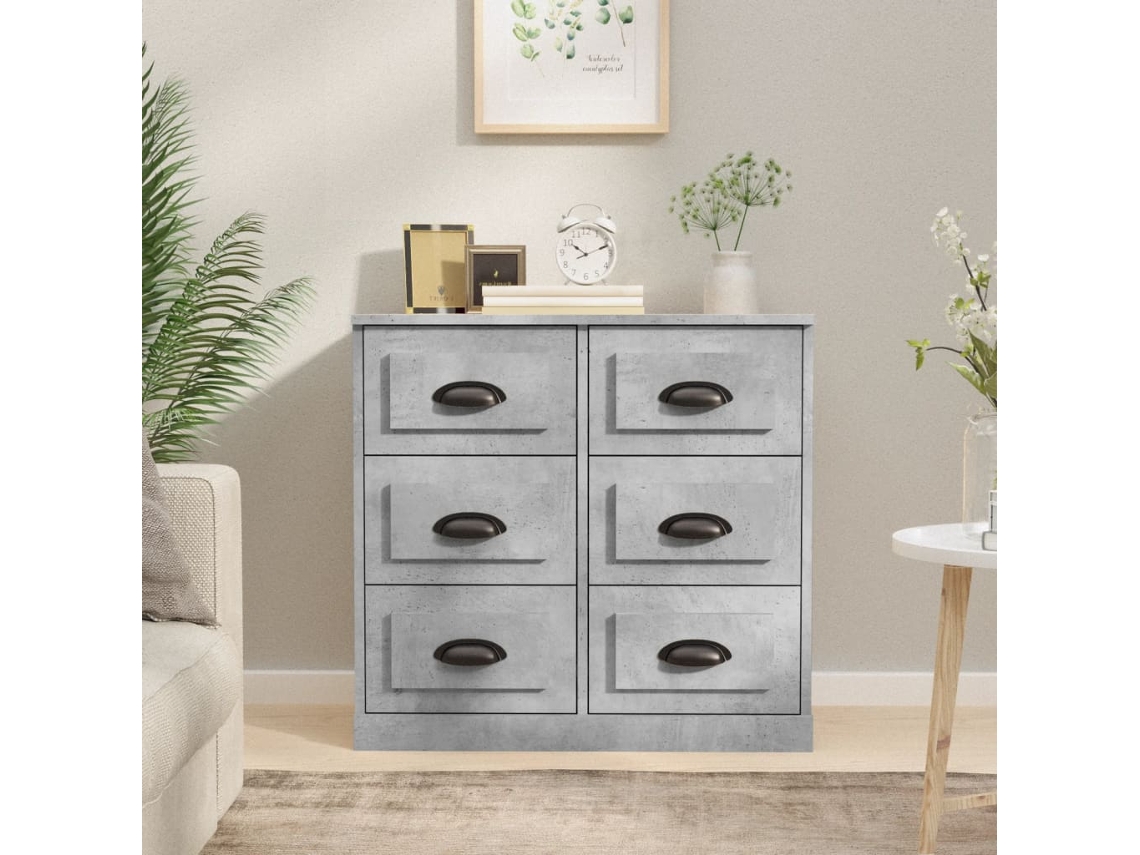 Aparador 70x35,5x67,5 cm Derivados de Madera Gris Cemento