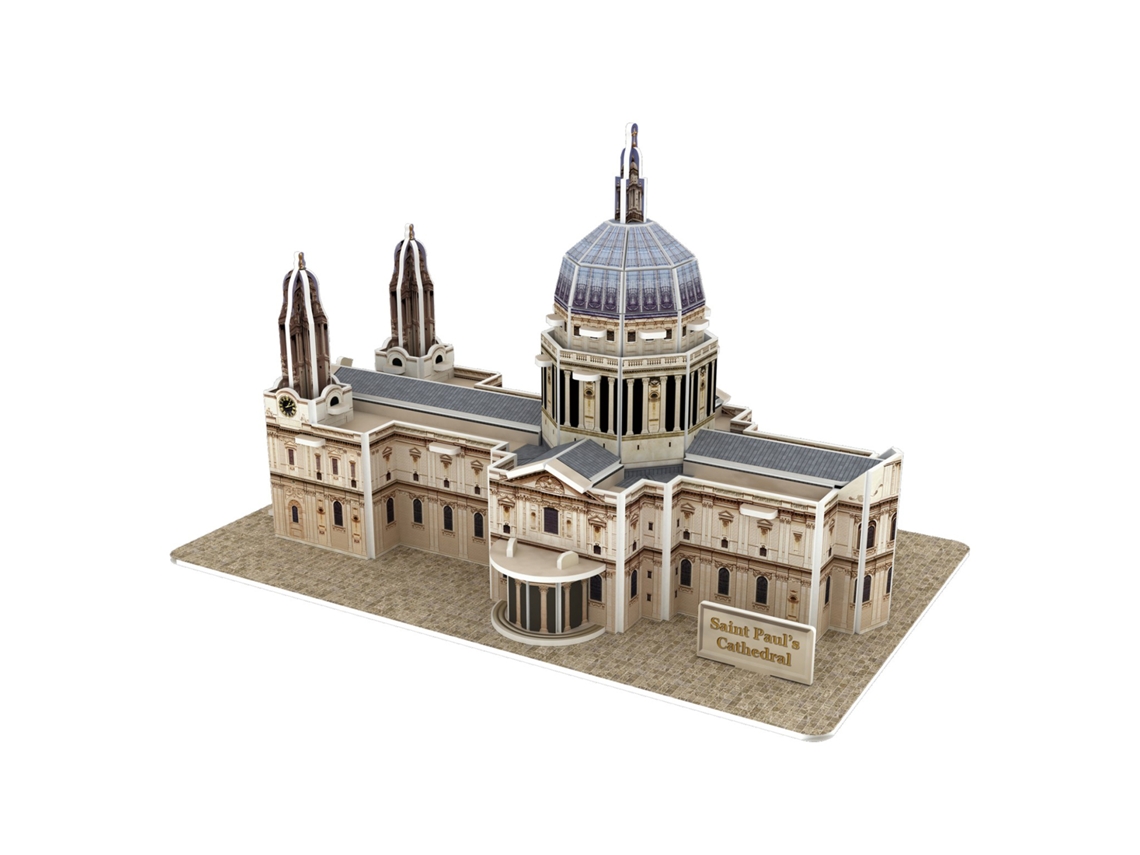 Quebra-cabeça 3d Da Catedral De São Paulo, Em Papelão, 41 Peças, 18x11x11 Cm