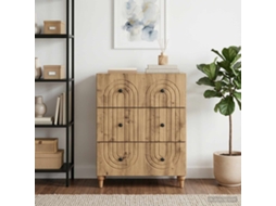 Vidaxl Gabinete De Gavetas 66 X 34,5 X 90 Cm Derivados De Madeira