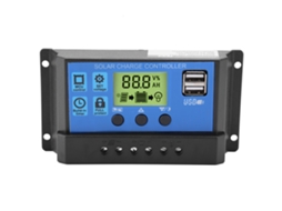 Controlador De Carga Solar Pwm 12v 24v 20a Com Tela Lcd E Regulador Usb Duplo (yjss-20a)