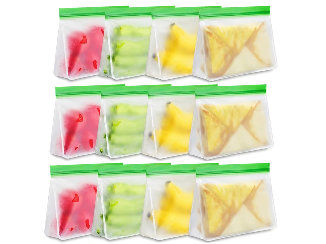 Sacos de Armazenamento de Alimentos Reutilizáveis Stand Up Sacos Ziplock de Grau Alimentar para Carne Frutas Cereal Lanches NEVEANCE