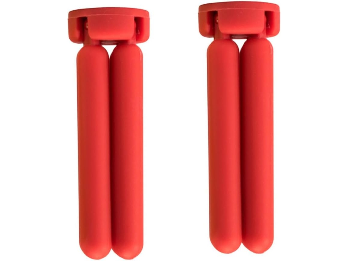 2 Pçs Vermelho Silicone Dobrável Trivet Esteiras Resistente Ao Calor Antiderrapante Pote Suportes Para Bancadas De Cozinha