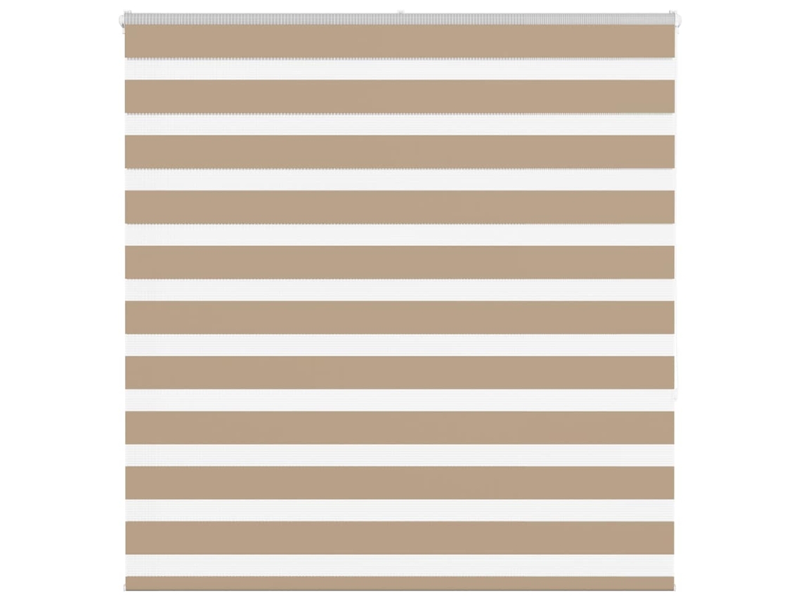 Cortina de zebra VIDAXL Marrom Poliéster (140 x 150 cm)
