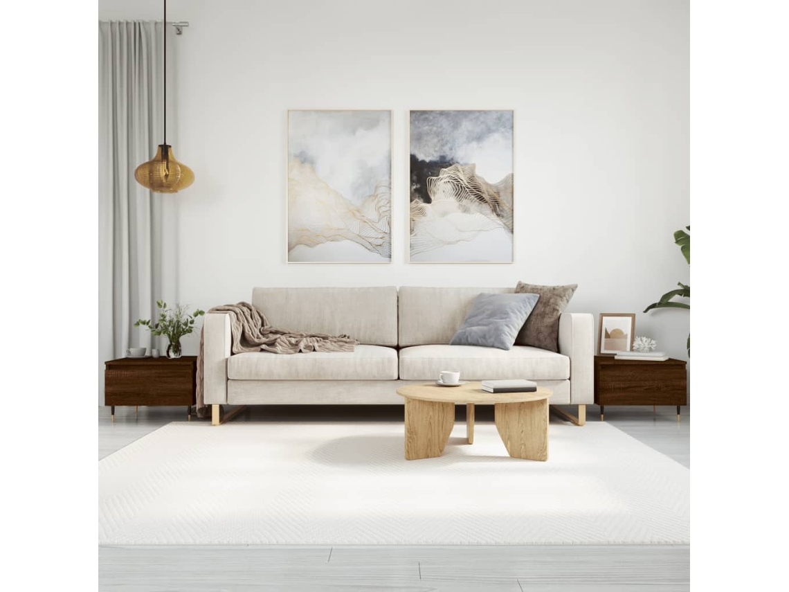 Vidaxl Mesas Centro 2 Pcs 50x46x35 Cm Deriv. Madeira Carvalho Castanho