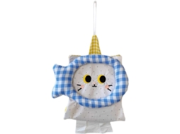 Capa Decorativa Para Caixa De Lenços De Papel Com Estampa Divertida De Gato E Toalha Portátil |