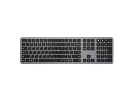 Teclado CROSSMANXI-STORE Carregamento Sem Fio Bluetooth 2.4G Cinza (Inglês)