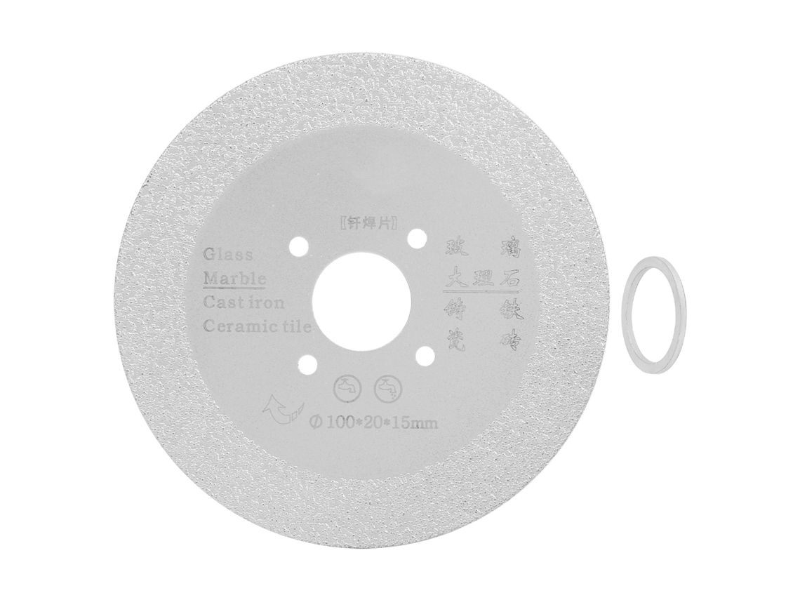 Disco de serra diamantado de bronze para corte e polimento de mármore e cerâmica, 100x20x15mm