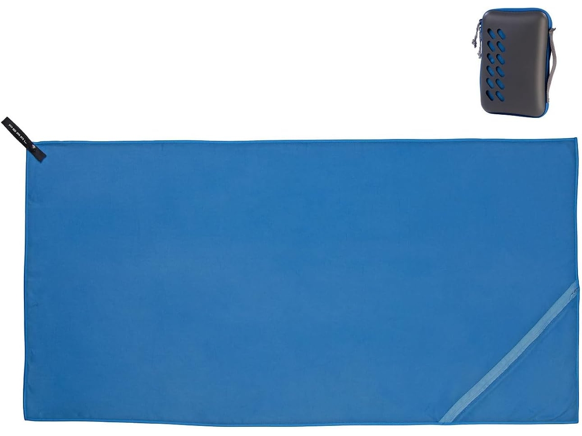 Toalha Absorvente Toalha De Microfibra Com Bolso, Secagem Rápida, 100 X 50 Cm, Azul (toalhas De Via Gokoco