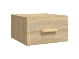 Wall-mounted Bedside Cabinet, Wall-mounted Bedside Cabinets Vidaxl Marrom Madeira Processada (n/a)