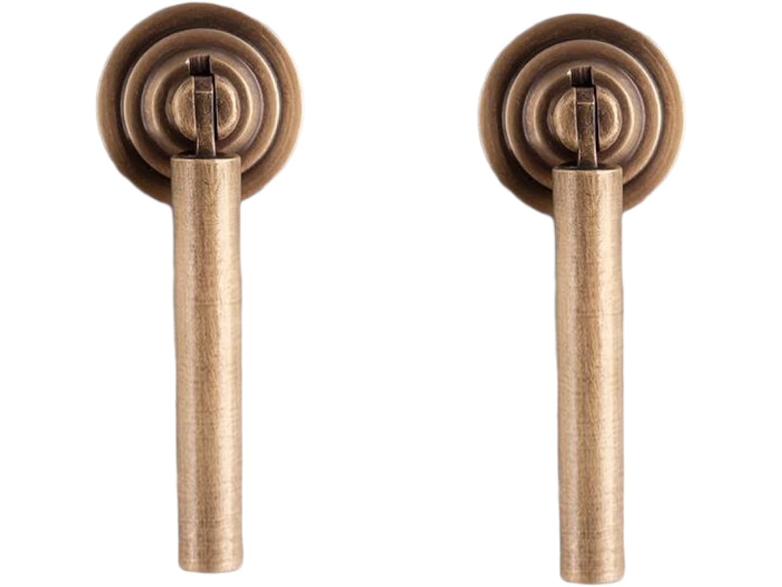 Conjunto De 2 Puxadores Gaveta Em Latão Puro, Formato De Gota, Para Gavetas, Portas De Armários, Com Furo Único, Tamanho
