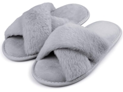 Pantufas Riemot Invernais, Espuma Viscoelástica Antiderrapante, Modelo Dedo Aberto Interno E Externo
