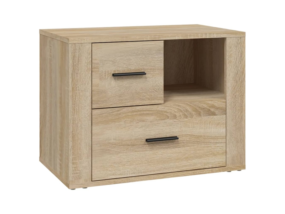 Bedside Cabinet, Bedside Cabinets Vidaxl Marrom Madeira Processada (n/a)