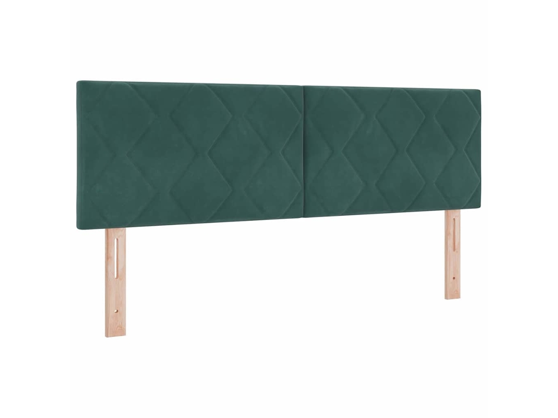 Cabeceira | Painel De Cama Verde Escuro 160 Cm Veludo