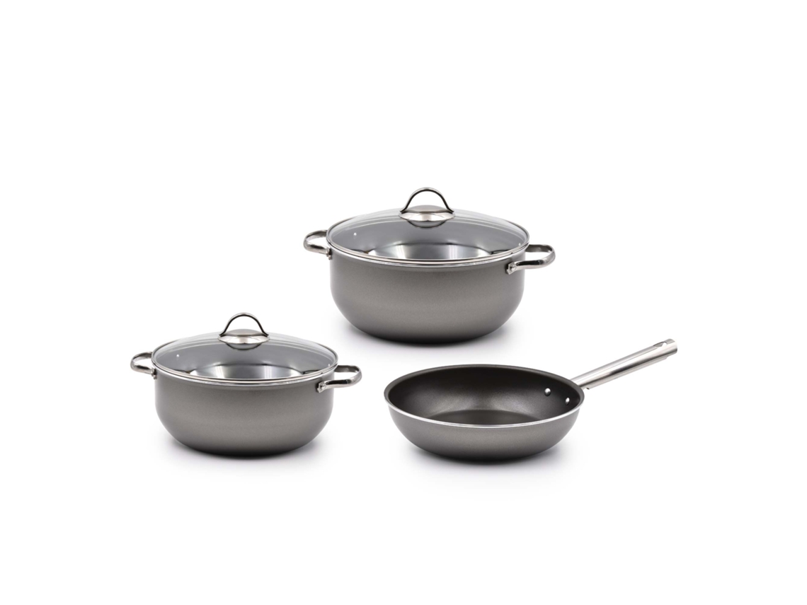 Trem Cozinha Anti-aderente CELAR PRATIK (3 peças  - Cinzento)