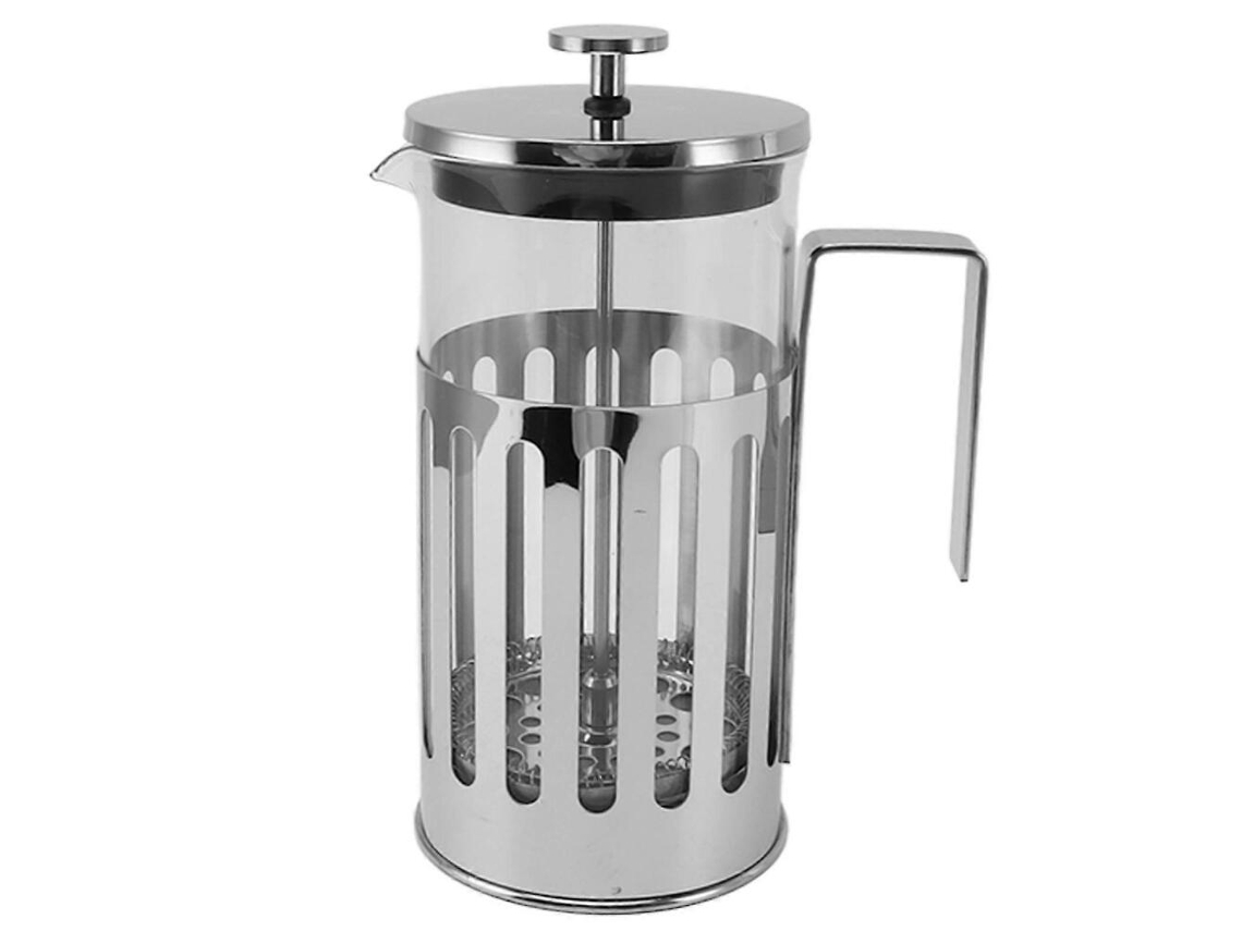 (prata 1000ml) Jarra Prensa Francesa Em Vidro Borossilicato De Alta Qualidade E Aço Inoxidável 304 Resistente Ao Calor Para Casa, Camping Vi
