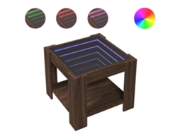Mesa de Centro com Leds MAISON EXCLUSIVE Derivados de Madeira (53x53x45 cm)