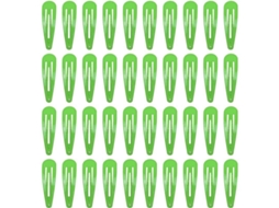 40 Clipes de Cabelo Metal com Fecho 2 Polegadas Cor Verde para Crianças Acessórios de Cabelo Meninas
