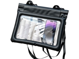 Bolsa Impermeável Ipx8 Para Celular Com Tela Sensível Ao Toque, Flutuante E À Prova D'água, Preta.