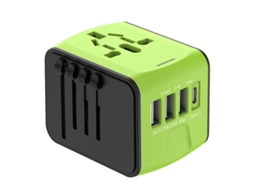 Adaptador de Viagem Universal com 3 Usb 1 Tipo C AQUAFORGE