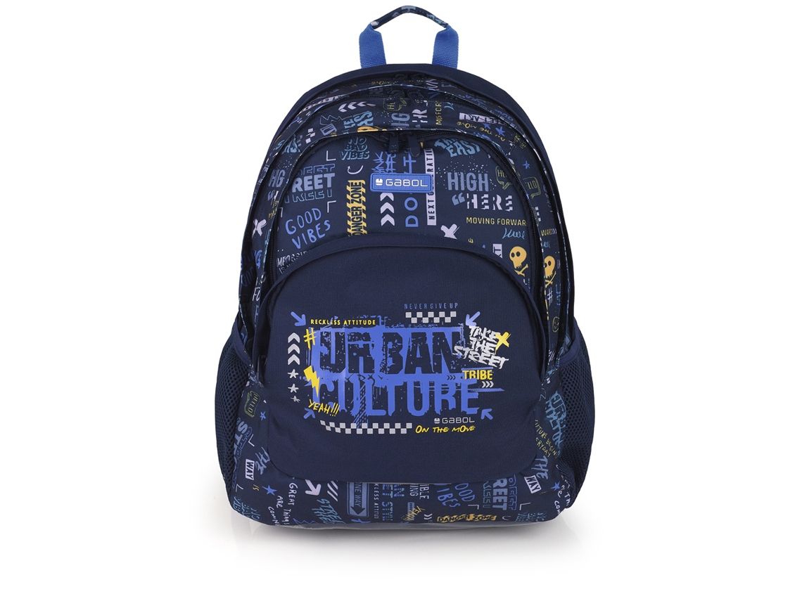 Mochila GABOL Skull em Azul e Impermeável