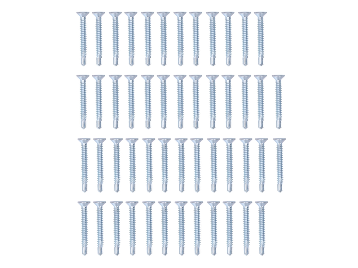 Parafusos auto furos cabeça plana 4.8x38mm aço carbono galvanizado YURU