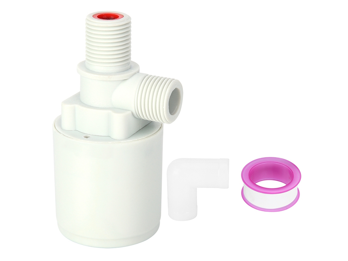 Válvula De Esfera Automática Para Controle Nível Água G1/2 Pol. Com Entrada Plástico E Bóia Tanque. Aquaforge