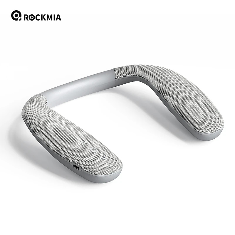 Caixa De Som Bluetooth Para Pescoço (cinza), 6w, Bluetooth 5.0, Estéreo Sem Fio