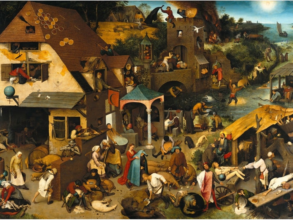 Quebra Cabeça Grafika Brueghel Pieter Os Provérbios Holandeses 2000 Peças