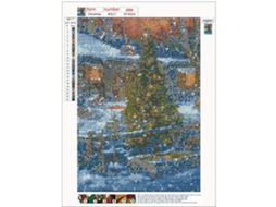 Laxiscreed Pintura De Diamante Diy Árvore De Natal 5d 30x40cm Para Decoração Festiva