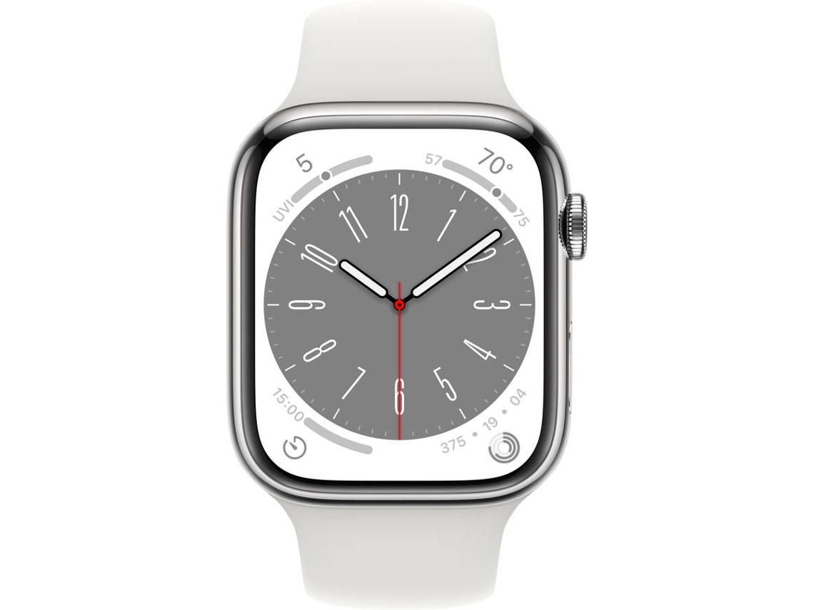 APPLE Watch Series 8 GPS+Cellular 45 mm Prateado Aço Inoxidável com ...