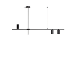 Candeeiro Suspenso Metal Auzoa Preto LEDKIA